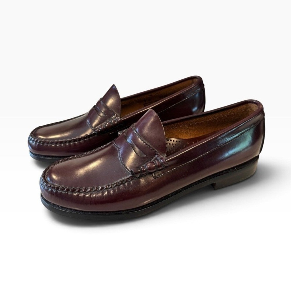 G.H. Bass Weejuns Burgundy Leather Penny Loafers Mens 9D Oxblood Preppy Classic